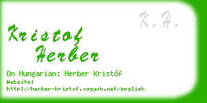 kristof herber business card